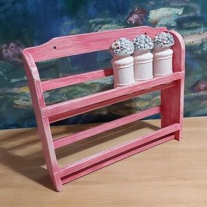 Vintage / upcycled French wooden spice rack 🌺🌸